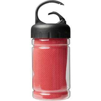 Охлаждаща кърпа в контейнер, червена