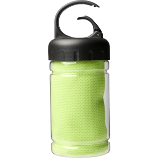 Охлаждаща кърпа в контейнер, светлозелена