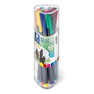 Комплект тънкописци Staedtler 334, 12 цвята 