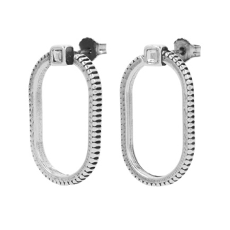 Обеци Anekke Frontal, посребрени