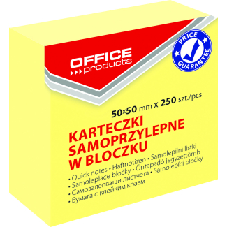 Куб Office Products самоз.лист. 50х50, 250л, жълти