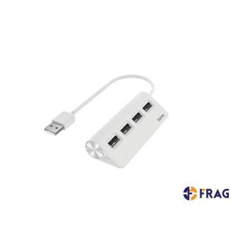 USB 4-портов хъб, 2.0, бял