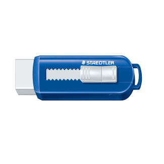 Гума Staedtler 525 PS с плъзг.пластм.държач, бяла