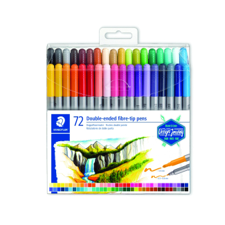 Флумастри Staedtler Design Journey , двувърхи, 72 цвята