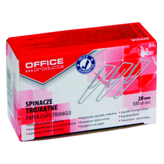 Кламери Office Products, триъгълни, 28mm, опаковка 100