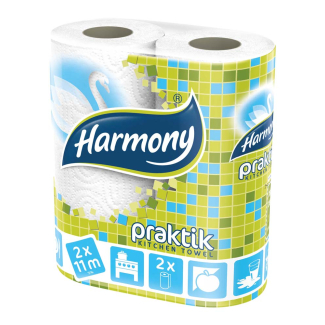 Кухненска ролка HarmonyPraktik/Everyday,двупластова,оп.2, бяла