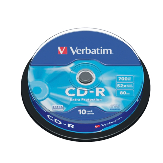 CD-R Verbatim Extra Protect 700MB, 52x оп.10 шпиндел