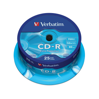 CD-R Verbatim Extra Protect 700MB, 52x опаковка 25 шпиндел