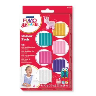 Комплект глини Staedtler Fimo Kids, 6x42g, свежи цветове