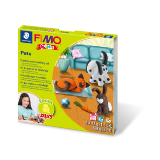Комплект глина Staedtler Fimo Kids, 4x42g, Pet