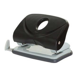 Перфоратор Office Products, до 20 листа, пластмасов, черен