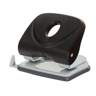 Перфоратор Office Products, до 30 листа, пластмасов, черен