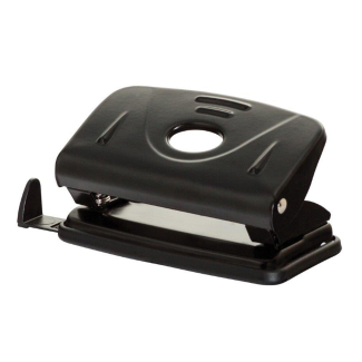 Перфоратор Office Products, до 12л, метален, черен