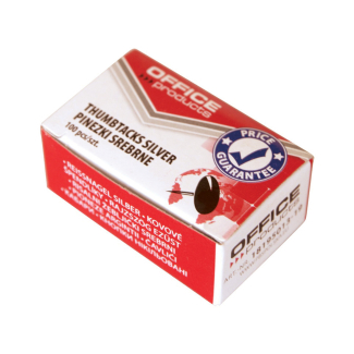 Кабари Office Products, 8mm, сребристи, опаковка 100