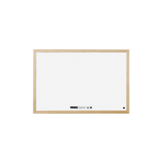 Дъска Bi-Office бяла с дървена рамка, 30х40 cm