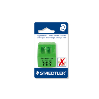 Острилка Staedtler с контейнер, двойна, зелена
