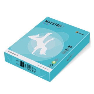Картон Maestro Color AB48, А4 160g оп250, син
