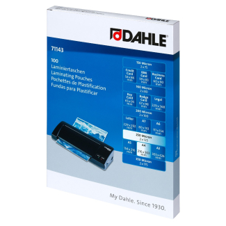 Фолио за ламиниране Dahle А4,216x303mm,125 микрона, опаковка 100