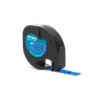 Eтикети Dymo за LetraTag, 12mmх4m, пластмасови, сини