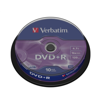DVD+R Verbatim 4.7GB, 16x, оп10 на шпиндел