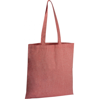Чанта за пазар от рециклиран памук, червен