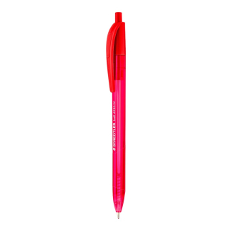 Химикалка Staedtler 423 триъгълна, с механизъм, червен M