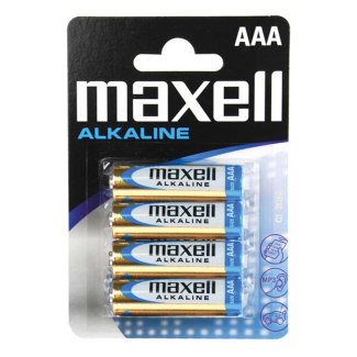 Батерия Maxell, LR03/AAA, 1.5V, алкални, 4 бр, бл