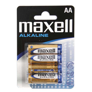 Батерия Maxell, LR06/AA, алкални, 1.5V, 4 бр, бл