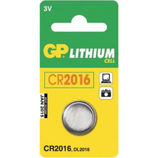 Батерия GP CR 2016, 3V, литиева, 1 брой