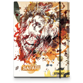 Папка с ластик STREET Safari A4