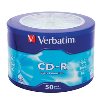 CD-R Verbatim Extra Protect 700MB, 52x опаковка 50 шпиндел
