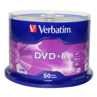 DVD+R Verbatim 4.7GB 16x, опаковка 50 на шпиндел