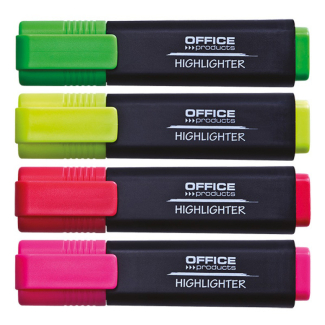 Комплект текстмаркери Office Products, 4 цвята