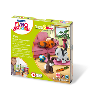 Комплект глина Staedtler Fimo Kids, 4x42g, Pet
