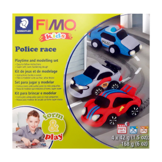 Комплект глина Staedtler Fimo Kids, 4x42g, Police Race